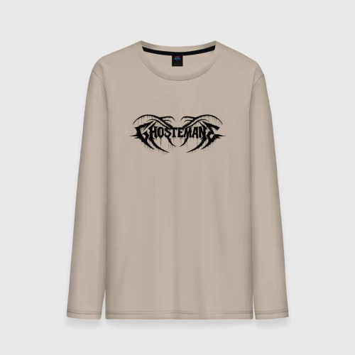 Мужской лонгслив хлопок Ghostemane black logo