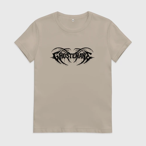 Женская футболка хлопок Ghostemane black logo