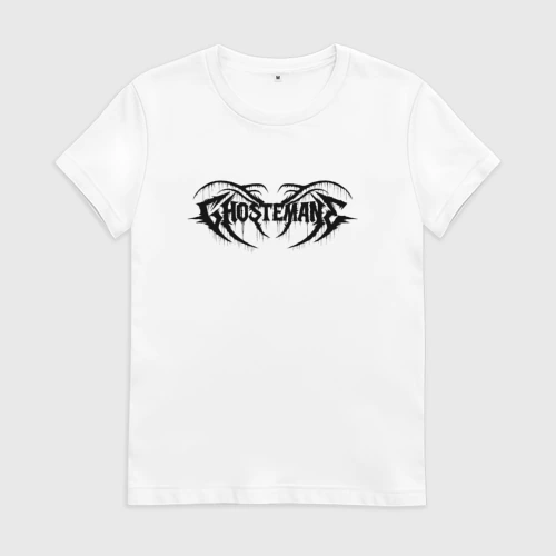 Женская футболка хлопок Ghostemane black logo