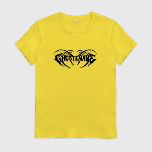 Женская футболка хлопок Ghostemane black logo