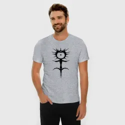 Мужская футболка хлопок Slim Ghostemane mercury symbol black - фото 3