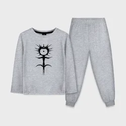Детская пижама с лонгсливом хлопок Ghostemane mercury symbol black