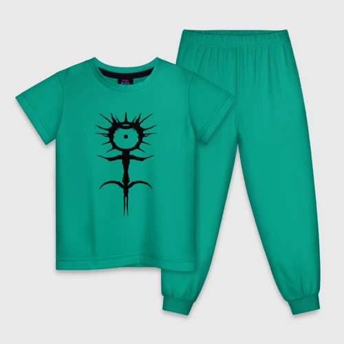 Детская пижама хлопок Ghostemane mercury symbol black