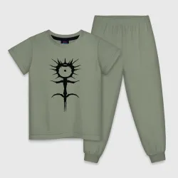 Детская пижама хлопок Ghostemane mercury symbol black