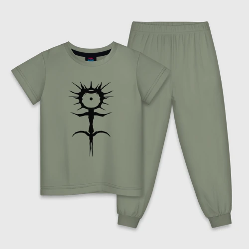 Детская пижама хлопок Ghostemane mercury symbol black