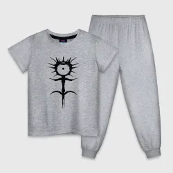 Детская пижама хлопок Ghostemane mercury symbol black