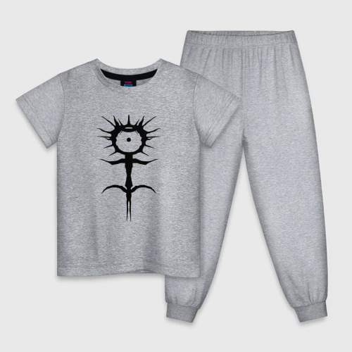 Детская пижама хлопок Ghostemane mercury symbol black