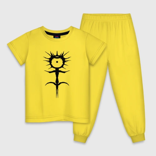 Детская пижама хлопок Ghostemane mercury symbol black