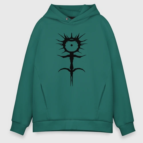 Мужское худи Oversize хлопок Ghostemane mercury symbol black
