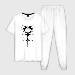 Мужская пижама с белой футболкой хлопок Ghostemane mercury symbol black