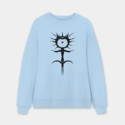 Мужской свитшот oversize без начеса хлопок Ghostemane mercury symbol black