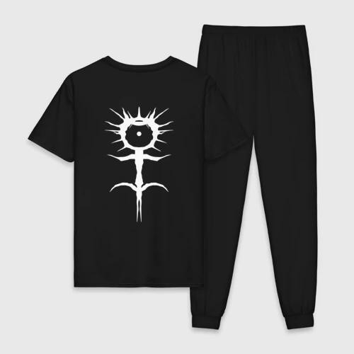 Мужская пижама хлопок Ghostemane mercury white на спине