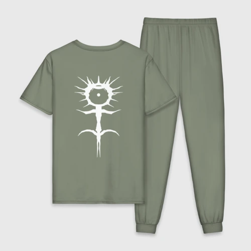 Мужская пижама хлопок Ghostemane mercury white на спине