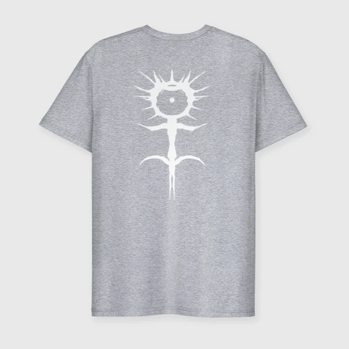 Мужская футболка хлопок Slim Ghostemane mercury white на спине