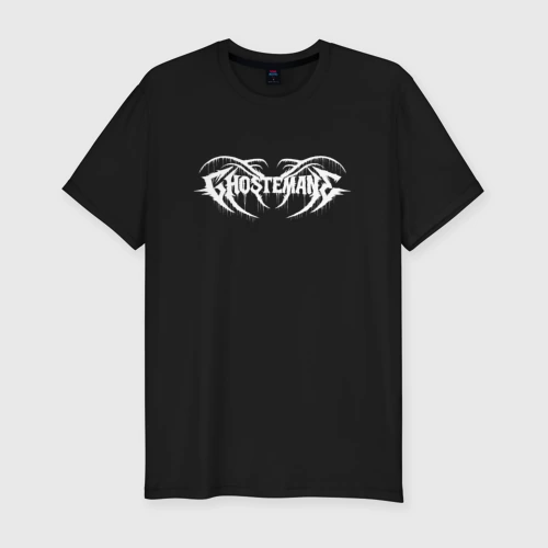 Мужская футболка хлопок Slim Ghostemane mercury white на спине