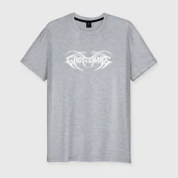 Мужская футболка хлопок Slim Ghostemane mercury white на спине