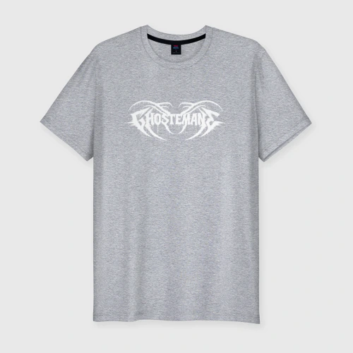Мужская футболка хлопок Slim Ghostemane mercury white на спине