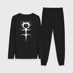 Мужская пижама с лонгсливом хлопок Ghostemane mercury white на спине - фото 2