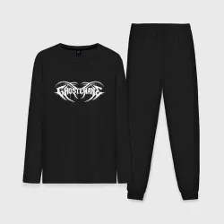 Мужская пижама с лонгсливом хлопок Ghostemane mercury white на спине