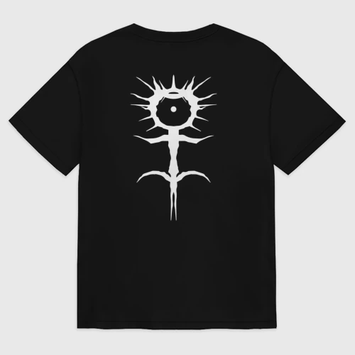 Мужская футболка хлопок Oversize Ghostemane mercury white на спине