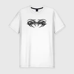 Мужская футболка хлопок Slim Ghostemane mercury black на спине