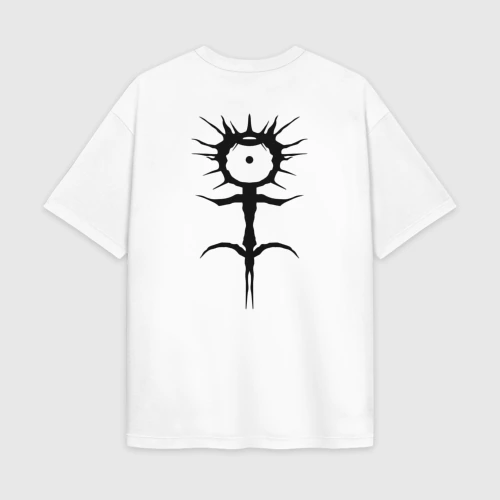 Мужская футболка Oversize хлопок premium Ghostemane mercury black на спине