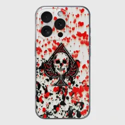 Чехол для iPhone 16 Pro Max силиконовый с защитой камеры К 11 туз - кровавый