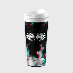 Термокружка-непроливайка Ghostemane glitch fire 