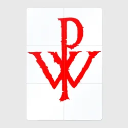 Магнитный плакат 2Х3 Powerwolf red logo