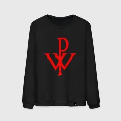 Мужской свитшот хлопок Powerwolf red logo