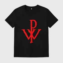 Мужская футболка хлопок Powerwolf red logo