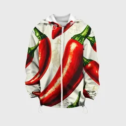 Детская куртка 3D Красные перцы