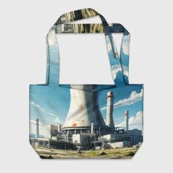 Пляжная сумка 3D Атомная электростанция