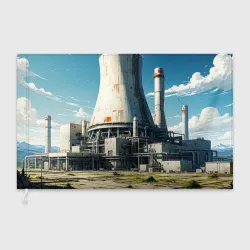 Флаг 3D Атомная электростанция