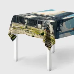 Скатерть 3D Атомная электростанция