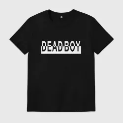 Мужская футболка хлопок Bones deadboy white black