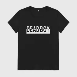 Женская футболка хлопок Bones deadboy white black