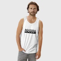 Мужская майка хлопок Bones deadboy black white - фото 2