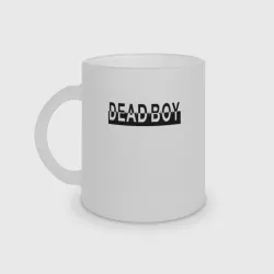 Кружка матовая стеклянная Bones deadboy black white