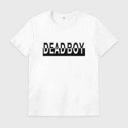 Мужская футболка хлопок Bones deadboy black white