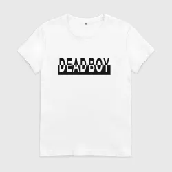 Женская футболка хлопок Bones deadboy black white