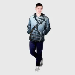 Мужская куртка 3D Спираль ДНК из колючей проволоки - фото 2