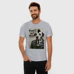 Мужская футболка хлопок Slim Dalmatian is punk - motto - фото 2