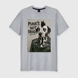 Мужская футболка хлопок Slim Dalmatian is punk - motto