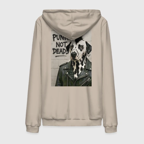 Мужская толстовка на молнии хлопок Dalmatian is punk - motto