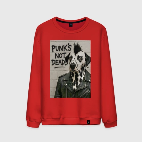 Мужской свитшот хлопок Dalmatian is punk - motto