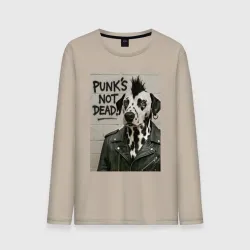 Мужской лонгслив хлопок Dalmatian is punk - motto