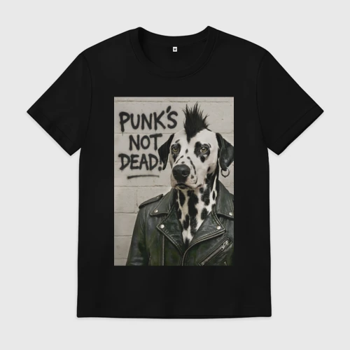 Мужская футболка хлопок Dalmatian is punk - motto