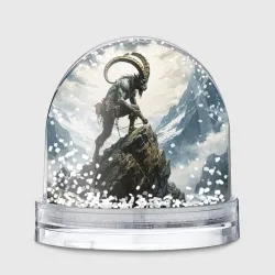 Игрушка Снежный шар Скалолаз на фоне гор