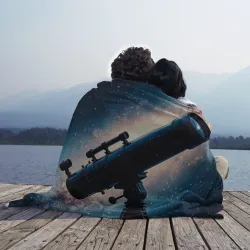 Плед 3D Ночное небо и телескоп - фото 2